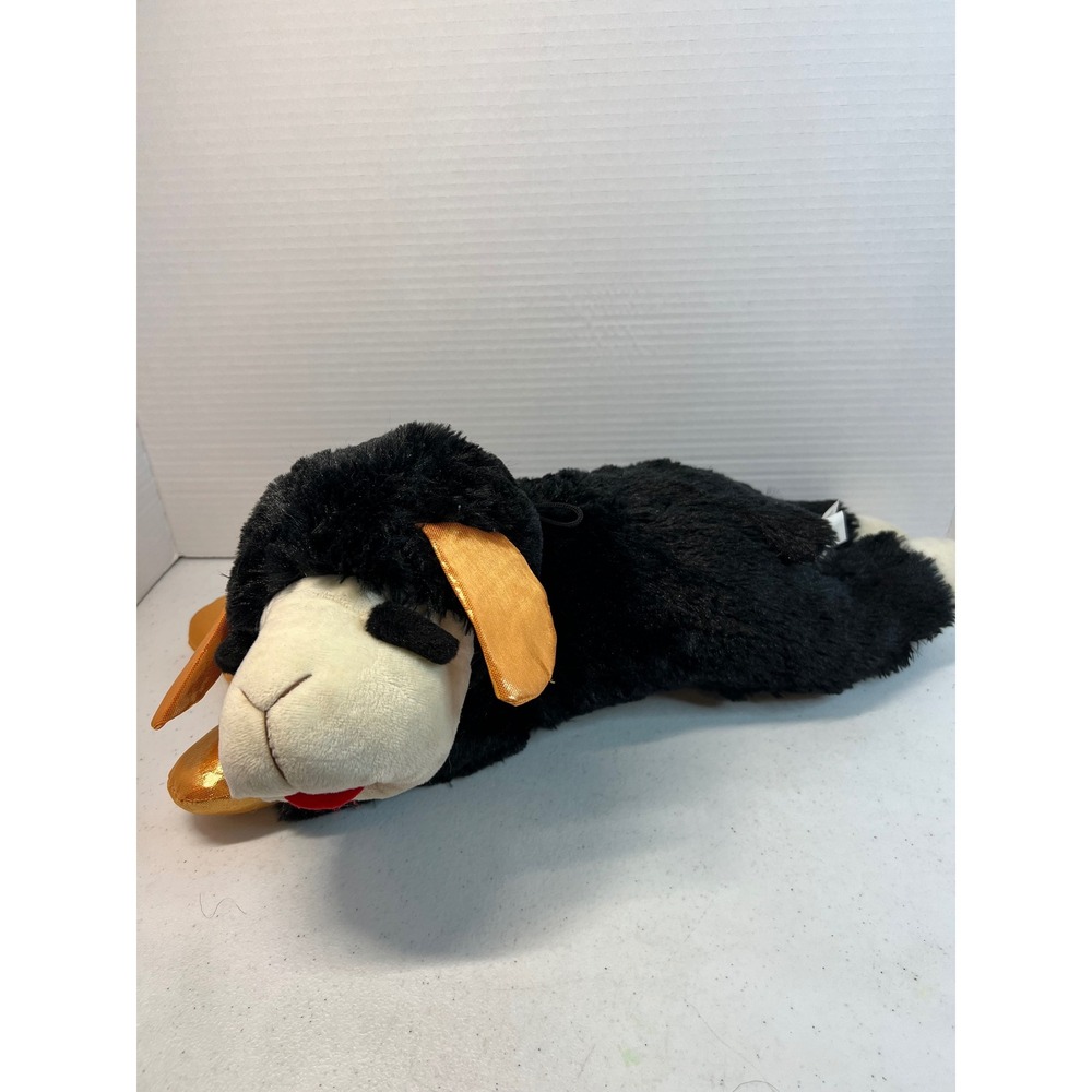 Multipet Lamb Chop Plush Black Gold Metallic Sheep DreamWorks 17 Inch Toy